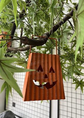 Decorative Halloween Ornaments Indoor / Outdoor Metal Jack-O-Lantern