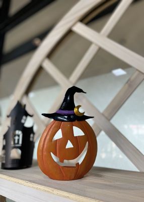 Small Metal Halloween Pumpkin Ornaments Candlestick Metal House Ornaments
