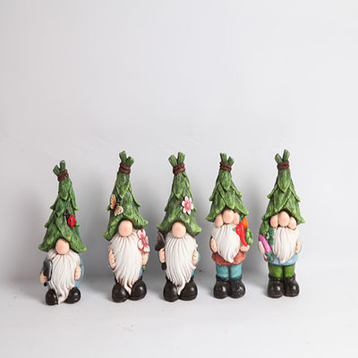 Fade Resistant Polyresin Garden Ornaments Lightweight Gnome Resin Home Decor