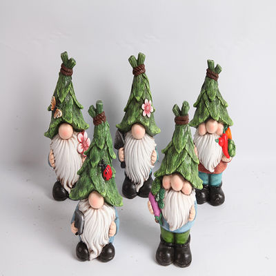 Fade Resistant Polyresin Garden Ornaments Lightweight Gnome Resin Home Decor