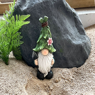 Fade Resistant Polyresin Garden Ornaments Lightweight Gnome Resin Home Decor
