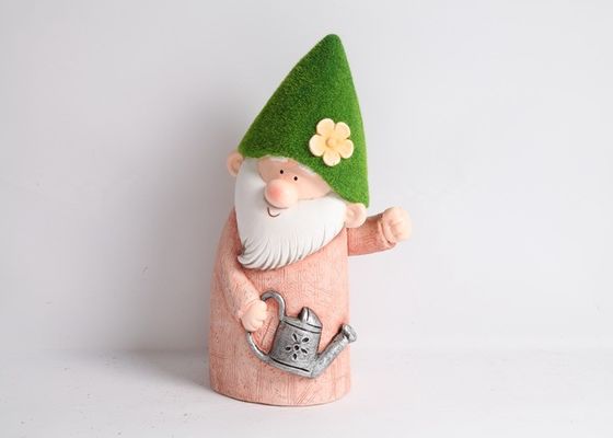 Gnome Magnesium Oxide Outdoor Furniture / Metal Lawn Ornaments Weatherproof