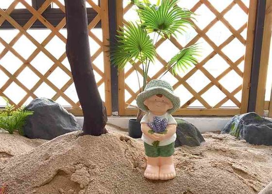 Multicolor Magnesium Oxide Garden Statue Furniture Handcraft Standing Childlike