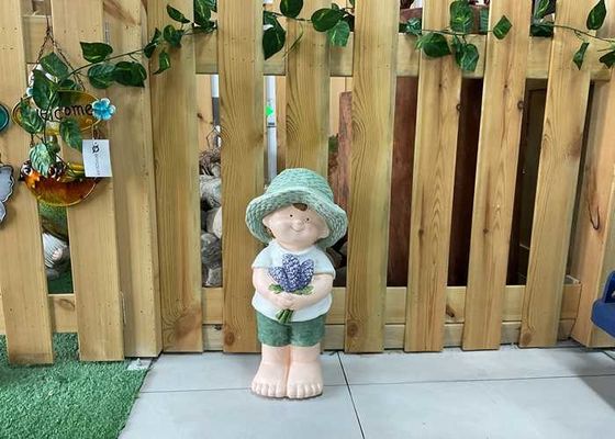 Multicolor Magnesium Oxide Garden Statue Furniture Handcraft Standing Childlike