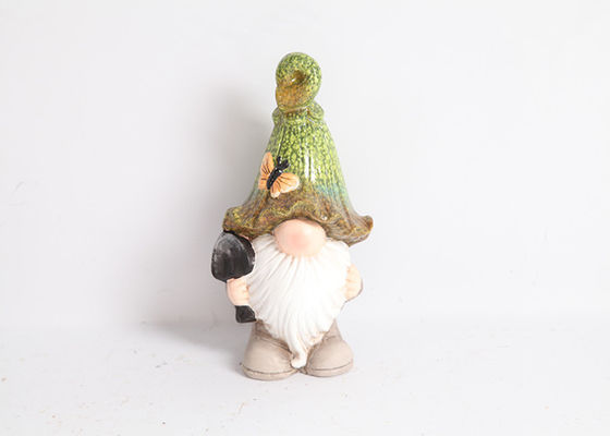 Small Pottery Garden Ornaments Multicolour Custom Ceramic Ornaments Elf
