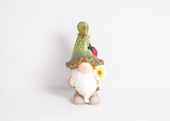 Small Pottery Garden Ornaments Multicolour Custom Ceramic Ornaments Elf