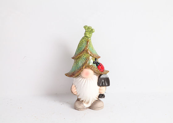Small Pottery Garden Ornaments Multicolour Custom Ceramic Ornaments Elf