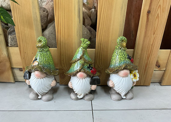 Small Pottery Garden Ornaments Multicolour Custom Ceramic Ornaments Elf