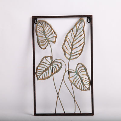Rectangular Iron Frame With Leaves Add A Touch Of Modernity With Metal Home Decor