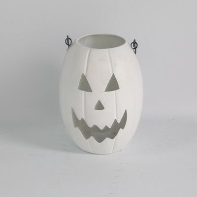 Halloween Pumpkin Light Shape Electric Lantern Orange White Ghost Face