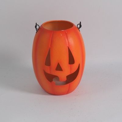 Halloween Pumpkin Light Shape Electric Lantern Orange White Ghost Face