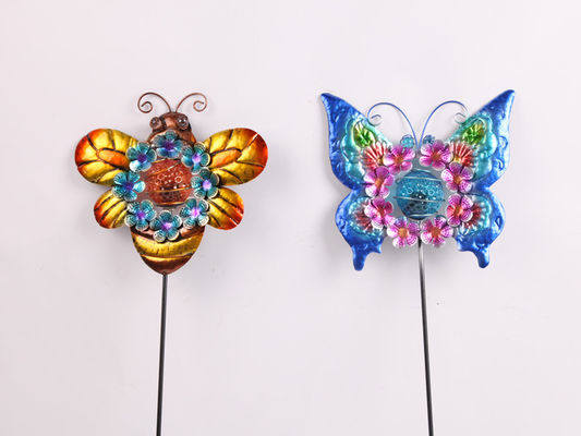 Multi Color Butterfly Shape Solar Garden Decorations 100mAh