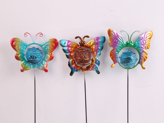 Multi Color Butterfly Shape Solar Garden Decorations 100mAh