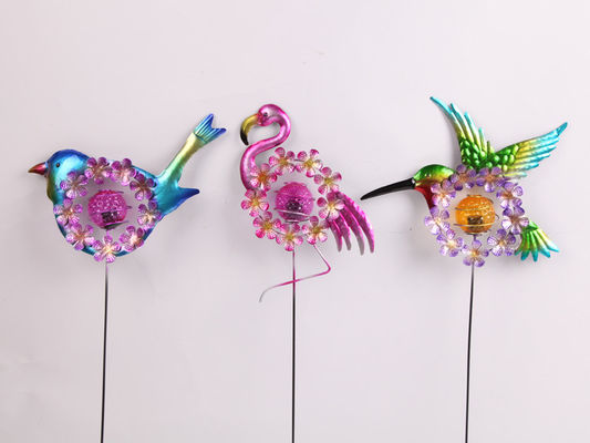 Peacock Flamingo Crane Solar Garden Ornament With Low Light Intensity