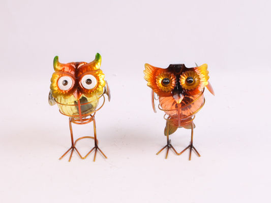 Animal Shape Iron Solar Garden Ornament with LED Garden Metal Decorations