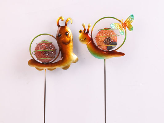 Low Light Intensity Solar Garden Ornament With LED Cartoon Animal Modeling Snails, Etc.