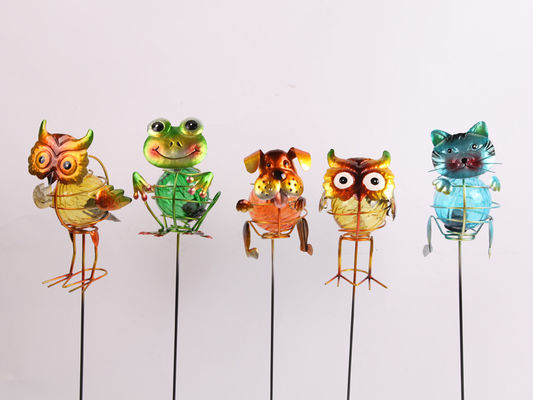 Low Light Intensity Solar Garden Ornament With LED Cartoon Animal Modeling Snails, Etc.