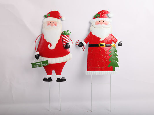 Christmas Metal Garden Decoration Inserts Crafts Santa Claus Snowman Customizable