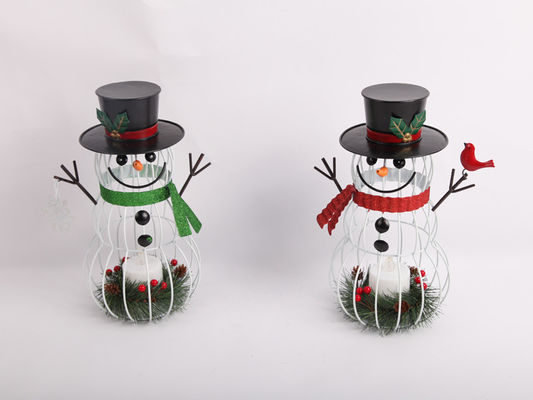 Snowman Lantern Ornament Indoor Metal Christmas Decorations Crafts Customized