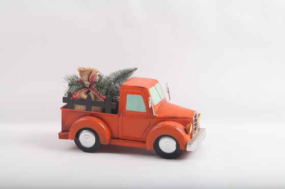 Old Style Orange Van Decorations Interior Decorations Metal Garden Decorations