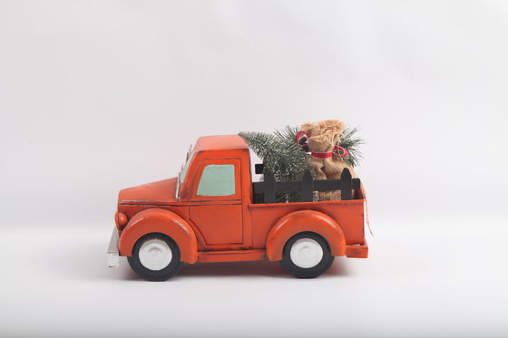 Old Style Orange Van Decorations Interior Decorations Metal Garden Decorations