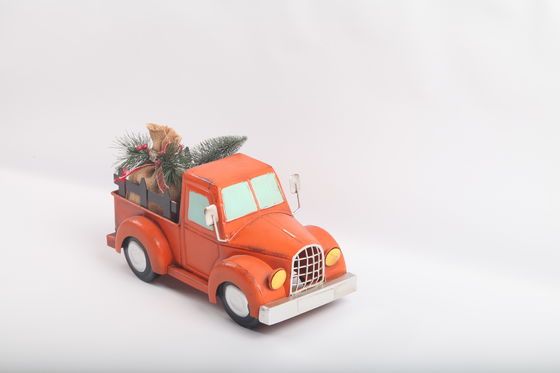 Old Style Orange Van Decorations Interior Decorations Metal Garden Decorations
