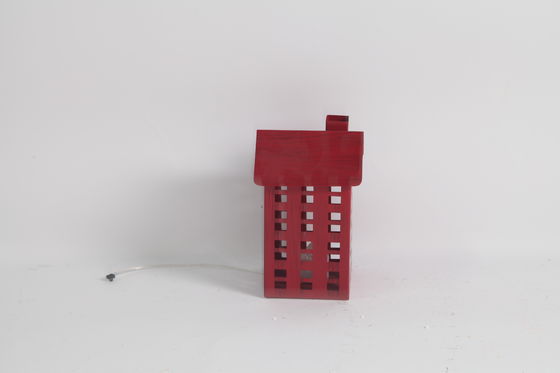 Customized Metal Christmas Lanterns Decoration Red