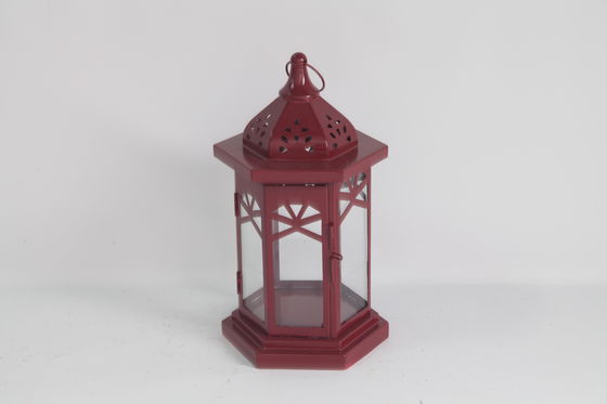 Christmas Metal Lantern Ornaments Holds Candles Garden Decor
