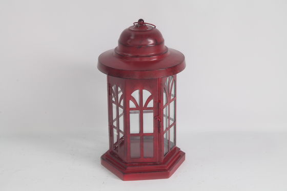 Christmas Metal Lantern Ornaments Holds Candles Garden Decor