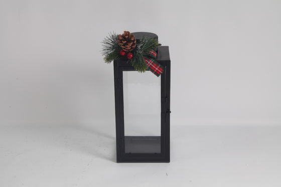 Charming Handcrafted Christmas Decorations For Winter Holiday Decor Black Candlestick Lantern