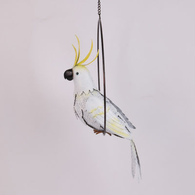 Artistic Vintage Style Weatherproof Metal Parrot Silhouette Garden Decoration