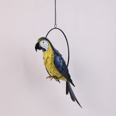 Artistic Vintage Style Weatherproof Metal Parrot Silhouette Garden Decoration