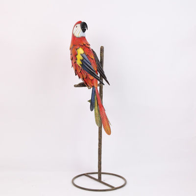 Artistic Vintage Style Weatherproof Metal Parrot Silhouette Garden Decoration