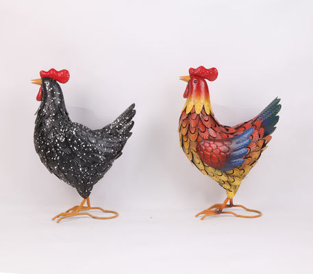 Charming Multicolor Metal Animal Garden Statuess Weatherproof and Easy to Install