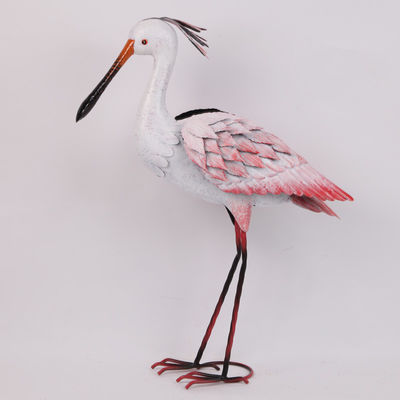 Easy Maintenance and Weatherproof Animal Garden Ornament Metal Egret Metal Heron