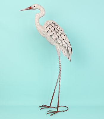 Metal Crane Decor High Durability Vintage Animal Garden Ornaments for Your Garden Sanctuary