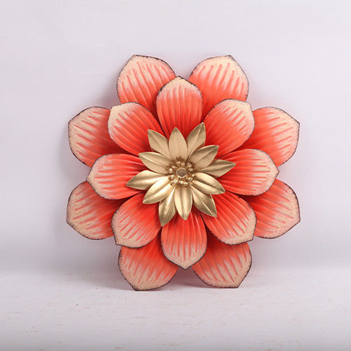 Exquisite Metal Flower Ornaments Customized Metallic Wall Decor Rustproof