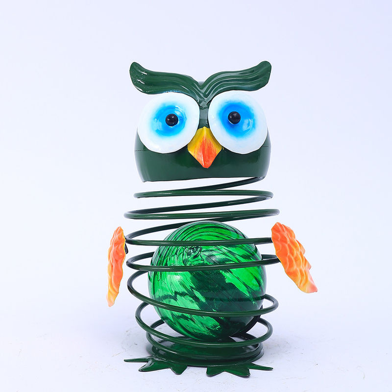 ODM Iron Solar Powered Owl Garden Ornament Decor Vivid And Cute