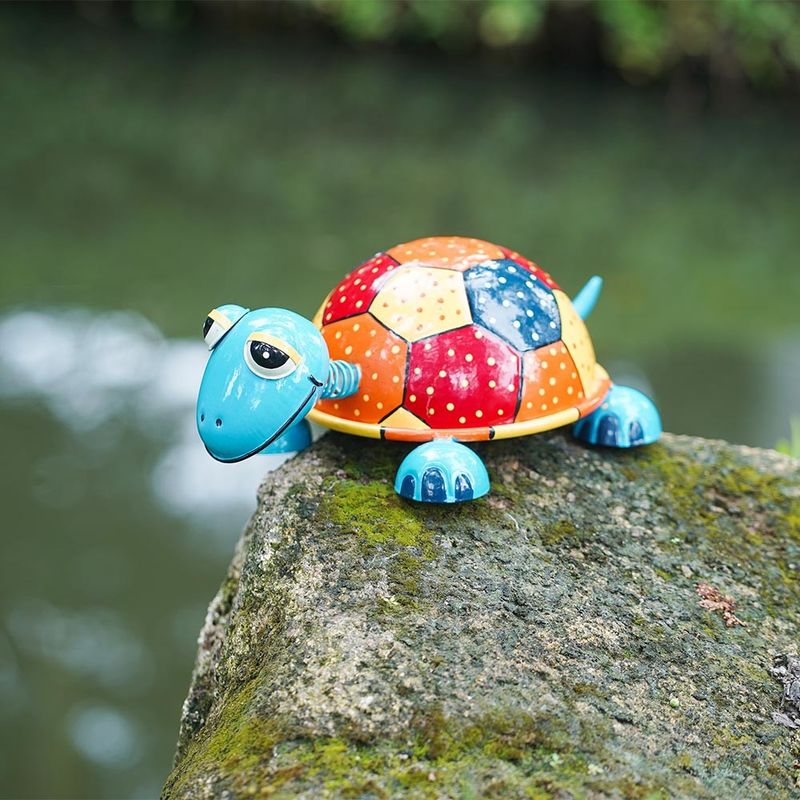 Gorgeous Metal Turtle Lawn Ornament Rustproof Metal Animal Ornament