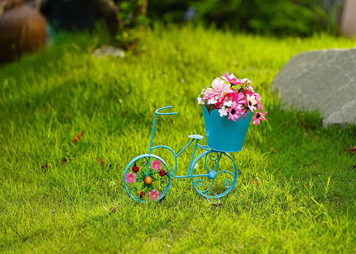 Customized Metal Bicycle Shape Garden Pot Home Decoration Multiple