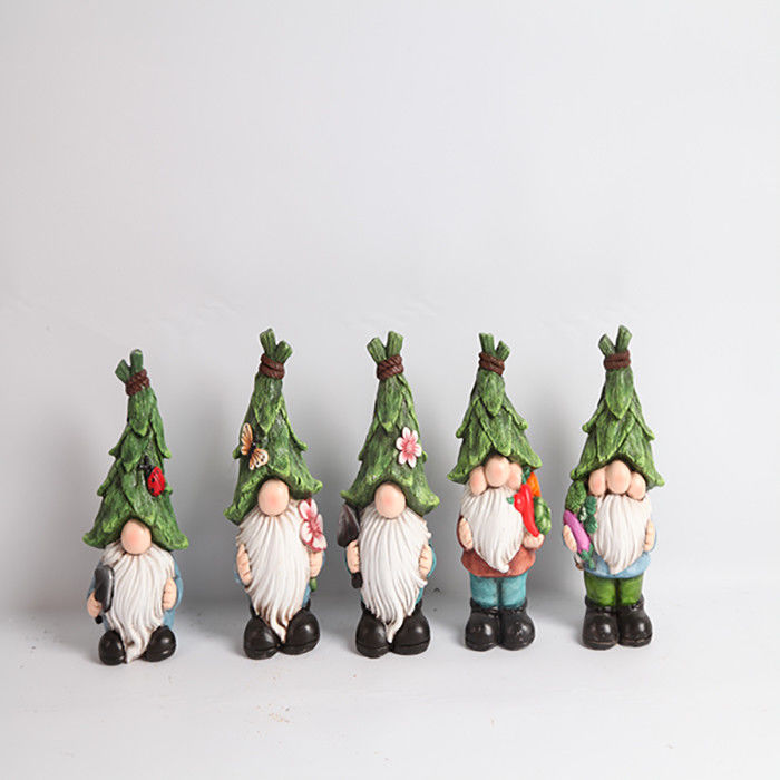 Fade Resistant Polyresin Garden Ornaments Lightweight Gnome Resin Home Decor