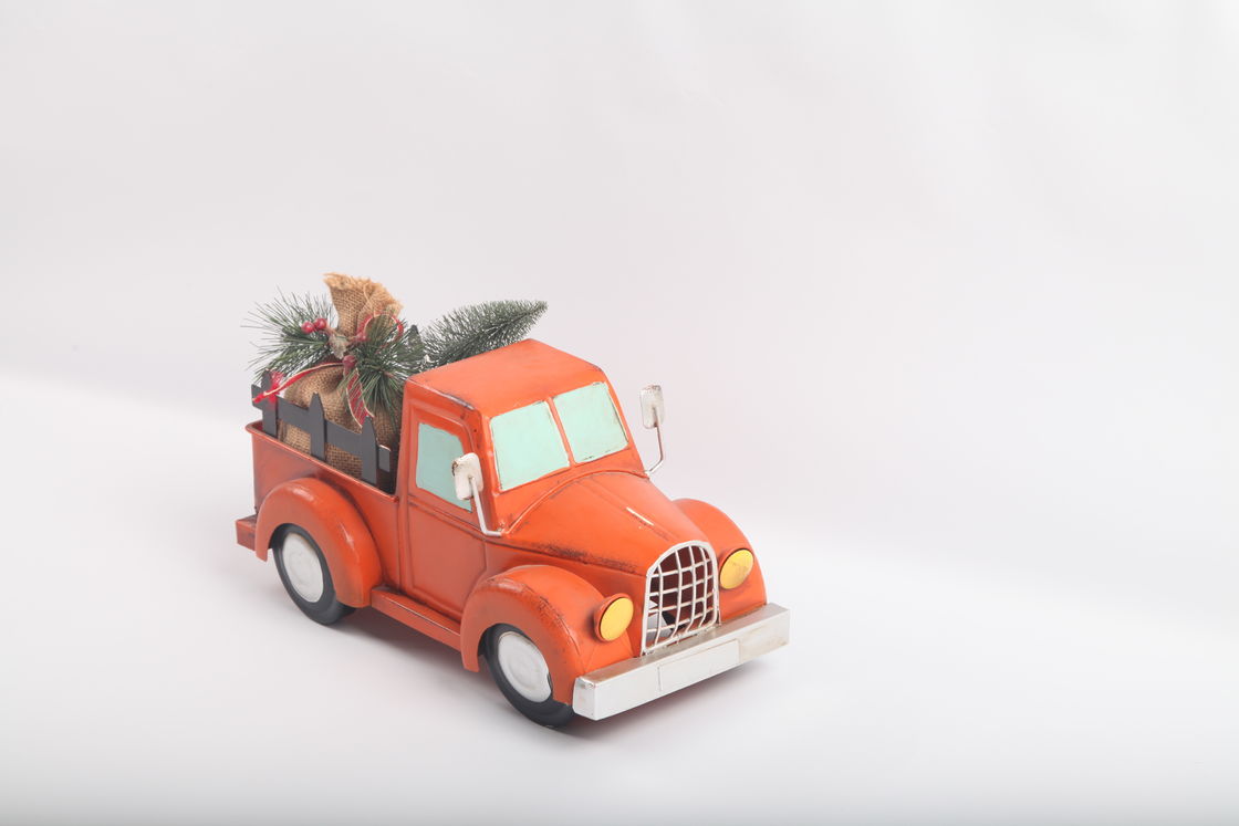 Old Style Orange Van Decorations Interior Decorations Metal Garden Decorations