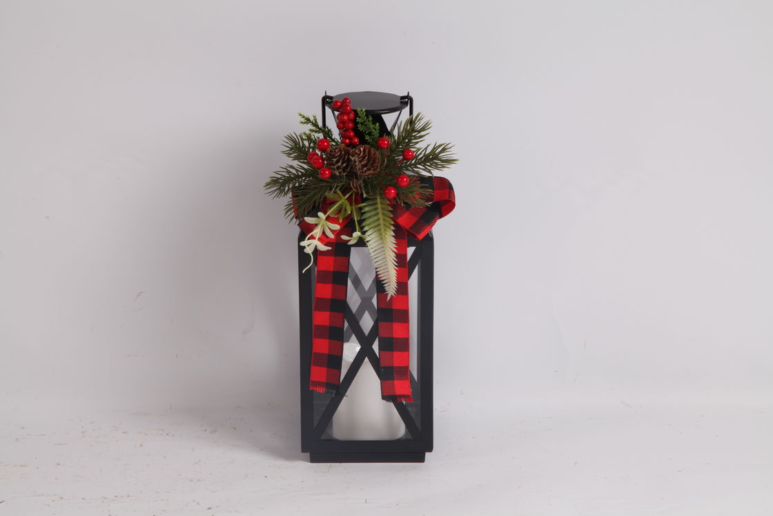 Christmas Lanterns Indoor Outdoor Metal Decorations Electronic Candles