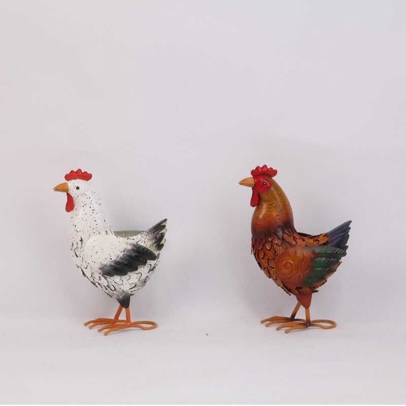 Charming Multicolor Metal Animal Garden Statuess Weatherproof and Easy to Install